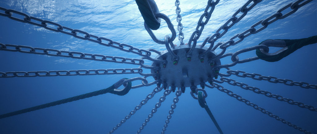 Mooring ConnectionPlate under the sea